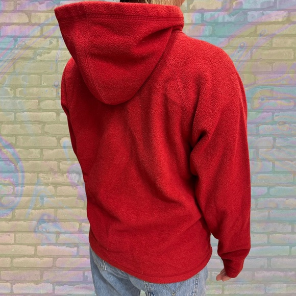 [SOLD] Vintage 90s Roots Center Spellout Embroidered Fleece Made in Canada Hood… - Picture 3 of 3